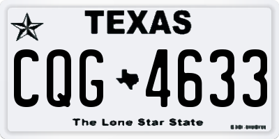 TX license plate CQG4633