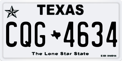 TX license plate CQG4634
