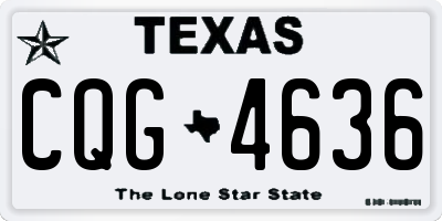 TX license plate CQG4636