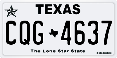 TX license plate CQG4637