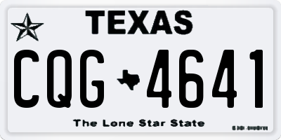 TX license plate CQG4641
