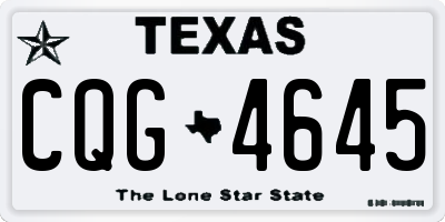 TX license plate CQG4645