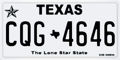 TX license plate CQG4646