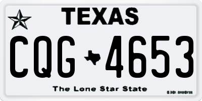 TX license plate CQG4653