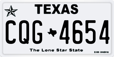 TX license plate CQG4654