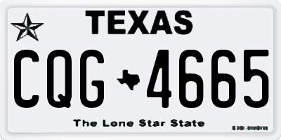 TX license plate CQG4665