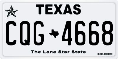TX license plate CQG4668