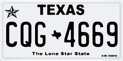 TX license plate CQG4669