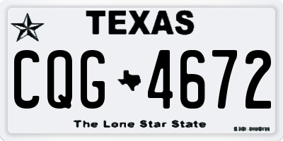 TX license plate CQG4672