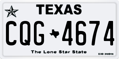 TX license plate CQG4674