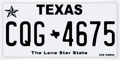 TX license plate CQG4675