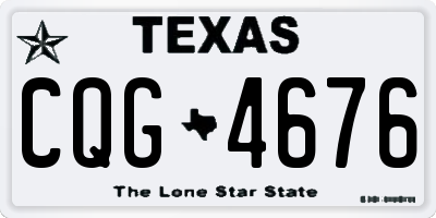 TX license plate CQG4676