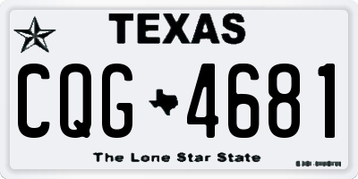 TX license plate CQG4681