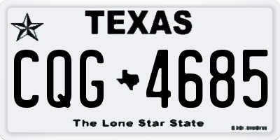 TX license plate CQG4685