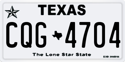 TX license plate CQG4704