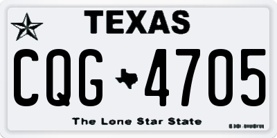 TX license plate CQG4705