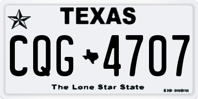 TX license plate CQG4707