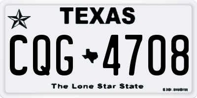 TX license plate CQG4708