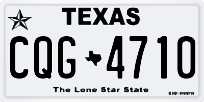 TX license plate CQG4710
