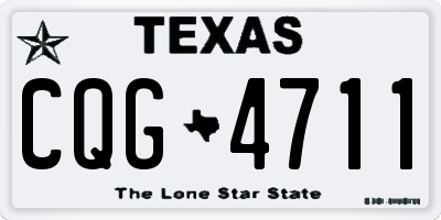 TX license plate CQG4711