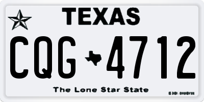 TX license plate CQG4712