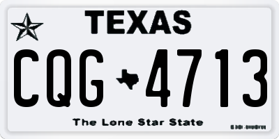TX license plate CQG4713