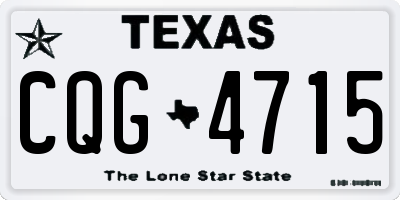 TX license plate CQG4715
