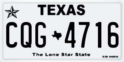 TX license plate CQG4716