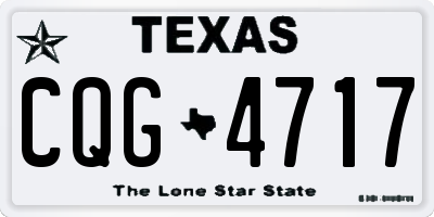 TX license plate CQG4717