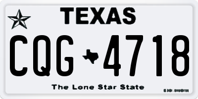 TX license plate CQG4718