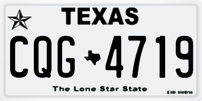 TX license plate CQG4719