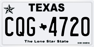 TX license plate CQG4720