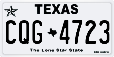 TX license plate CQG4723