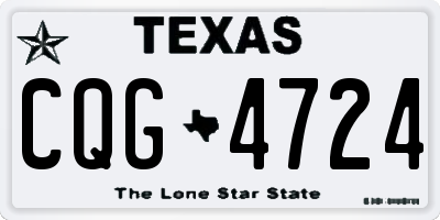 TX license plate CQG4724