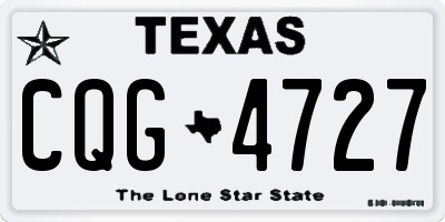 TX license plate CQG4727