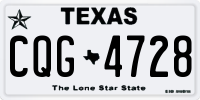 TX license plate CQG4728