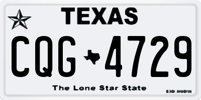 TX license plate CQG4729