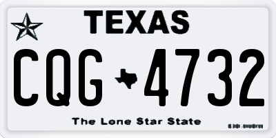 TX license plate CQG4732