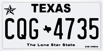 TX license plate CQG4735