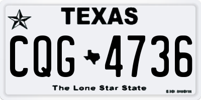 TX license plate CQG4736