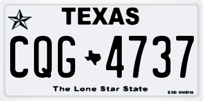 TX license plate CQG4737