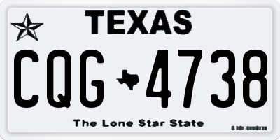 TX license plate CQG4738