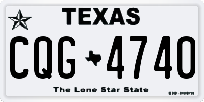 TX license plate CQG4740