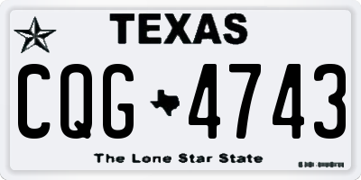 TX license plate CQG4743