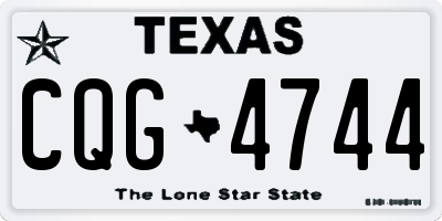 TX license plate CQG4744