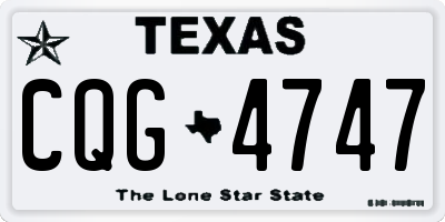 TX license plate CQG4747