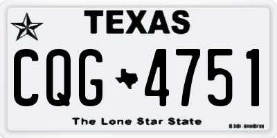 TX license plate CQG4751