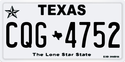 TX license plate CQG4752