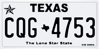 TX license plate CQG4753