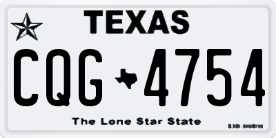TX license plate CQG4754